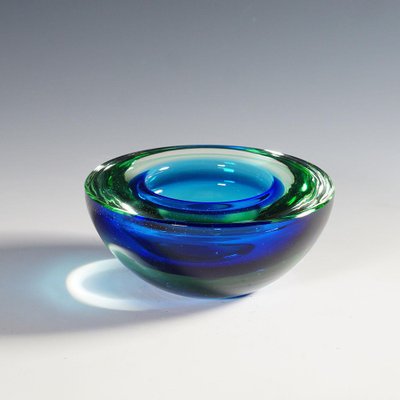 Green and Blue Archimede Bowl from Seguso Geode, Murano, Italy1950s-KJP-1446883