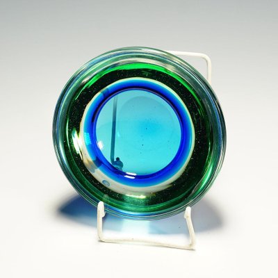 Green and Blue Archimede Bowl from Seguso Geode, Murano, Italy1950s-KJP-1446883