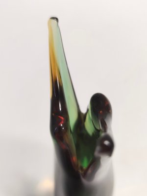 Green and Orange Sommerso Murano Glass Vase attributed to Flavio Poli, Italy, 1950s-JPQ-1822520