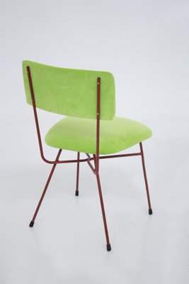 Green and Red Velvet Chairs by BBPR, 1950s, Set of 6-RCE-1402665