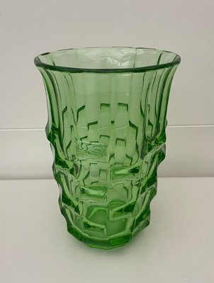 Green Art Deco Vase by August Walther & Söhne, 1930s-LL-1294787