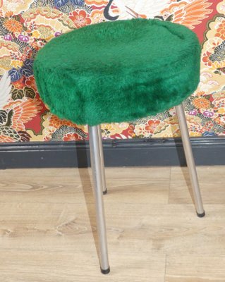 Green & Black Stool, 1970s, Set of 2-AFE-1156343