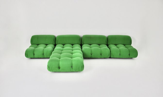 Green Camaleonda Sofa by Mario Bellini for B&B Italia, 1970s, Set of 5-HFM-1790317