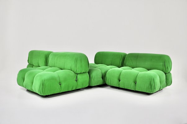 Green Camaleonda Sofa by Mario Bellini for B&B Italia, 1970s, Set of 5-HFM-1790317