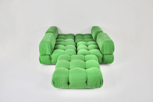 Green Camaleonda Sofa by Mario Bellini for B&B Italia, 1970s, Set of 5-HFM-1790317