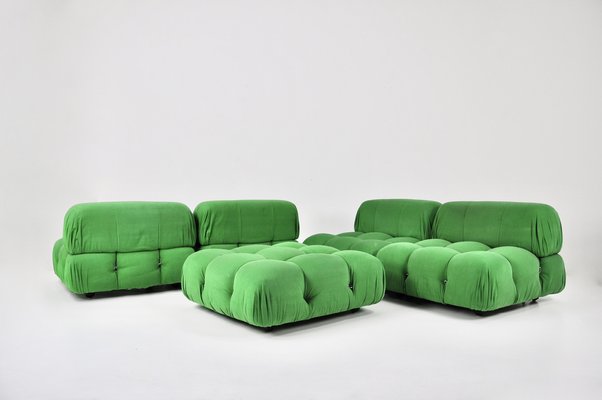 Green Camaleonda Sofa by Mario Bellini for B&B Italia, 1970s, Set of 5-HFM-1790317