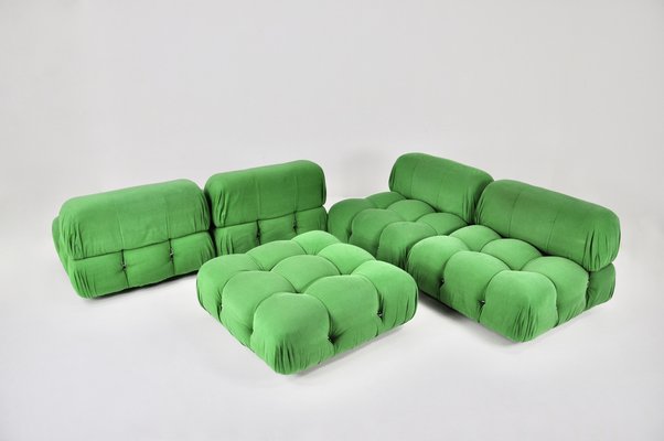 Green Camaleonda Sofa by Mario Bellini for B&B Italia, 1970s, Set of 5-HFM-1790317