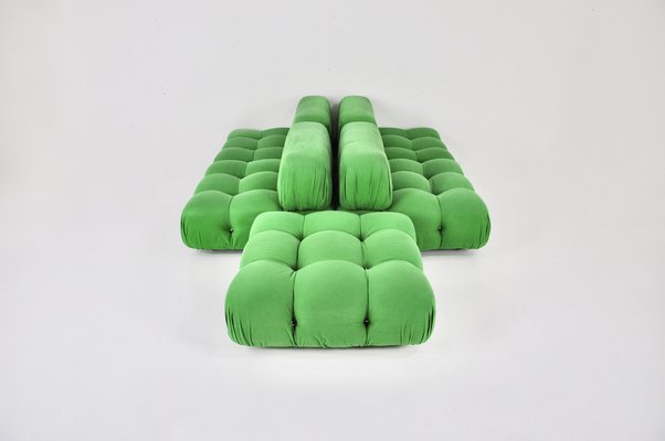 Green Camaleonda Sofa by Mario Bellini for B&B Italia, 1970s, Set of 5-HFM-1790317