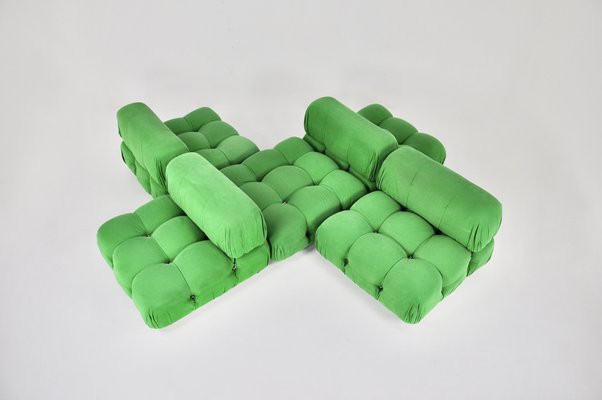 Green Camaleonda Sofa by Mario Bellini for B&B Italia, 1970s, Set of 5-HFM-1790317