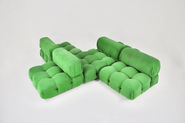 Green Camaleonda Sofa by Mario Bellini for B&B Italia, 1970s, Set of 5-HFM-1790317