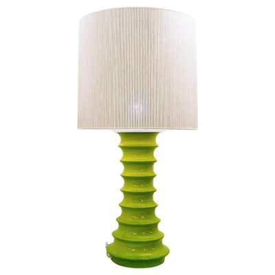 Green Ceramic Table Lamp, 1970s-FGA-1419097