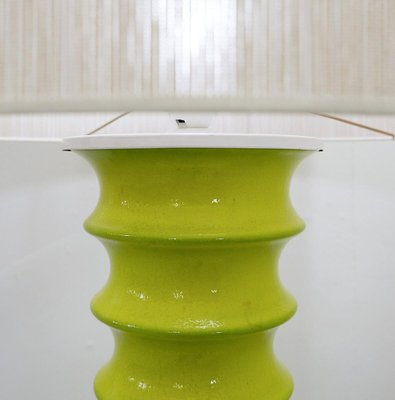 Green Ceramic Table Lamp, 1970s-FGA-1419097