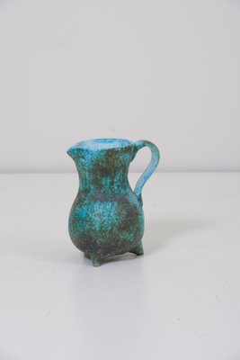 Green Ceramic Vase by Portier, France, 1950s-SFD-653688