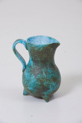 Green Ceramic Vase by Portier, France, 1950s-SFD-653688