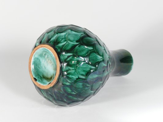 Green Ceramic Vase by Vicke Lindstrand for Upsala Ekeby, 1950s-RUK-1758090