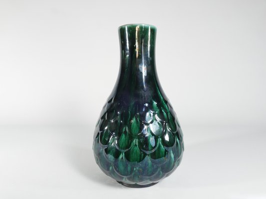 Green Ceramic Vase by Vicke Lindstrand for Upsala Ekeby, 1950s-RUK-1758090