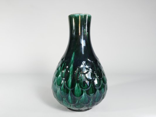 Green Ceramic Vase by Vicke Lindstrand for Upsala Ekeby, 1950s-RUK-1758090