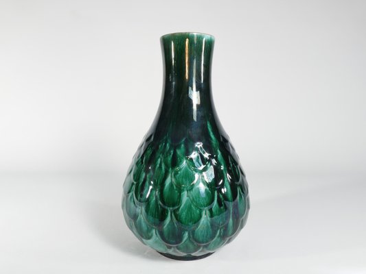 Green Ceramic Vase by Vicke Lindstrand for Upsala Ekeby, 1950s-RUK-1758090