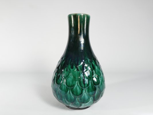 Green Ceramic Vase by Vicke Lindstrand for Upsala Ekeby, 1950s-RUK-1758090