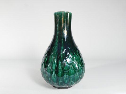 Green Ceramic Vase by Vicke Lindstrand for Upsala Ekeby, 1950s-RUK-1758090