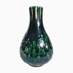 Green Ceramic Vase by Vicke Lindstrand for Upsala Ekeby, 1950s-RUK-1758090