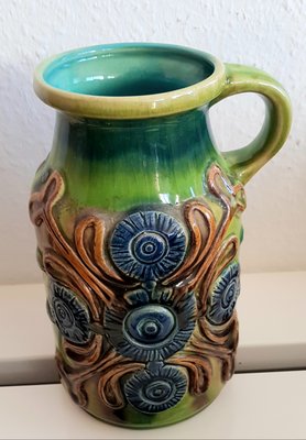 Green Ceramic Vase from Bay Keramik, 1970s-QDP-828769