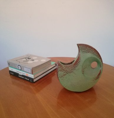 Green Ceramic Vase from Bertoncello, Italy, 1970s-UIW-1254250