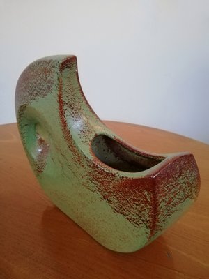 Green Ceramic Vase from Bertoncello, Italy, 1970s-UIW-1254250