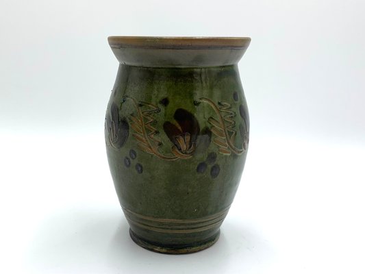 Green Ceramic Vase from Rzut Toruń, Poland, 1960s-BXB-1057098