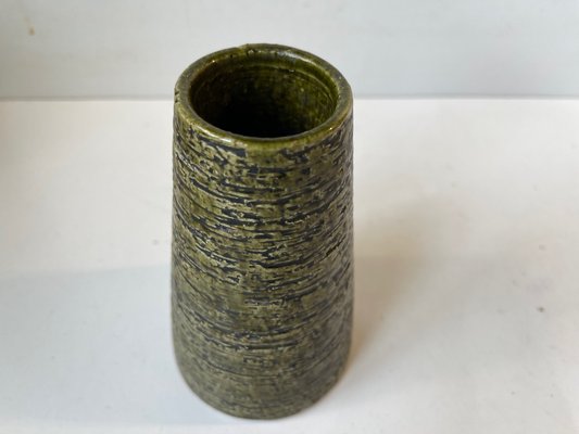 Green Chamotte Stoneware Vase by Gunnar Nylund, Sweden, 1960s-LCR-1402705