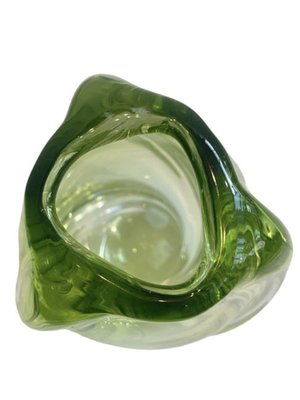 Green Crystal Vase by Val St Lambert, 1970s-FSD-1797323