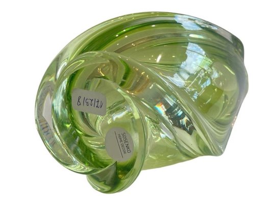 Green Crystal Vase by Val St Lambert, 1970s-FSD-1797323