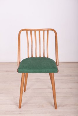 Green Dining Chairs by Antonín Šuman for TON, 1960s, Set of 4-NIT-623480