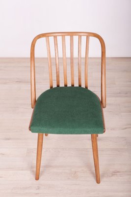 Green Dining Chairs by Antonín Šuman for TON, 1960s, Set of 4-NIT-623480