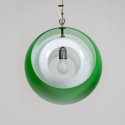 Green Eclisse Pendant Light by Carlo Nason for Mazzega, 1960s-VEI-1807937