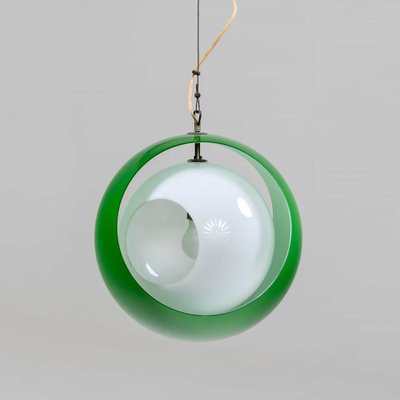 Green Eclisse Pendant Light by Carlo Nason for Mazzega, 1960s-VEI-1807937