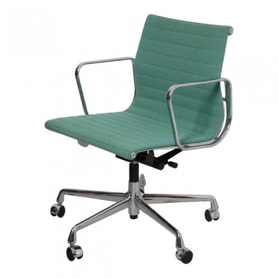 Green Fabric and a Chrome Ea-117 Office Chair by Charles Eames for Vitra-MTD-1400307