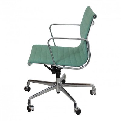 Green Fabric and a Chrome Ea-117 Office Chair by Charles Eames for Vitra-MTD-1400307