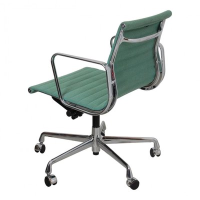 Green Fabric and a Chrome Ea-117 Office Chair by Charles Eames for Vitra-MTD-1400307