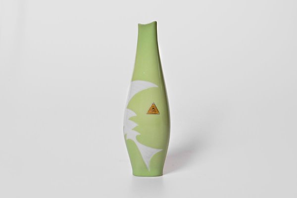 Green Fish Porcelain Vase by Jaroslav Ježek for Royal Dux, 1960s-HYJ-829639