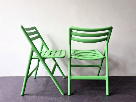 Green Folding Air Chairs by Jasper Morrison for Magis, Italy, 2000s, Set of 2-NV-1782476