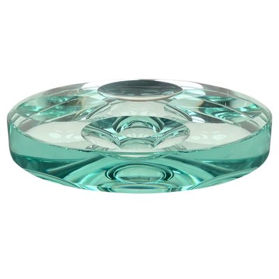 Green Glass Ashtray attributed to Fontana Arte, Italy, 1960s-LYQ-1367657