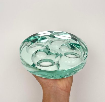 Green Glass Ashtray attributed to Fontana Arte, Italy, 1960s-LYQ-1367657