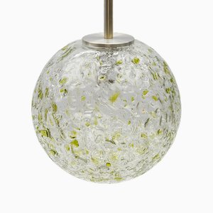 Green Glass Ball Pendant Lamp from Doria, Germany, 1960s-KQB-1743114