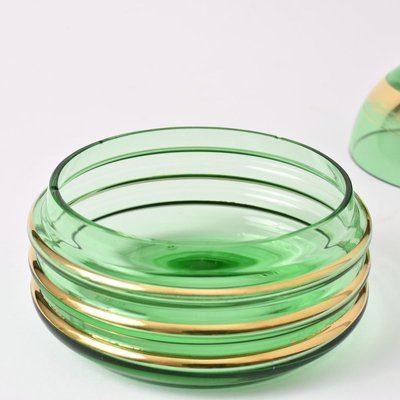 Green Glass Box from De Rupel, 1930s-IXK-885882