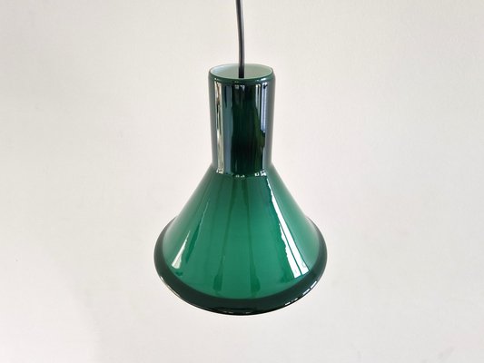 Green Glass Mini P&t Pendant Lamp by Michael Bang for Holmegaard, Denmark, 1970s-NV-1744068