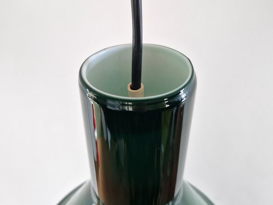 Green Glass Mini P&t Pendant Lamp by Michael Bang for Holmegaard, Denmark, 1970s-NV-1744068