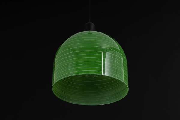 Green Glass Pendant Light by Peill Putzler, Germany, 1970-UGR-1308843