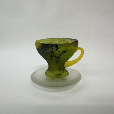 Green Glass Teacup by Kjell Engman for Kosta Boda, Sweden, 1980s-BGP-1764885