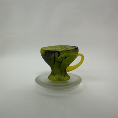 Green Glass Teacup by Kjell Engman for Kosta Boda, Sweden, 1980s-BGP-1764885